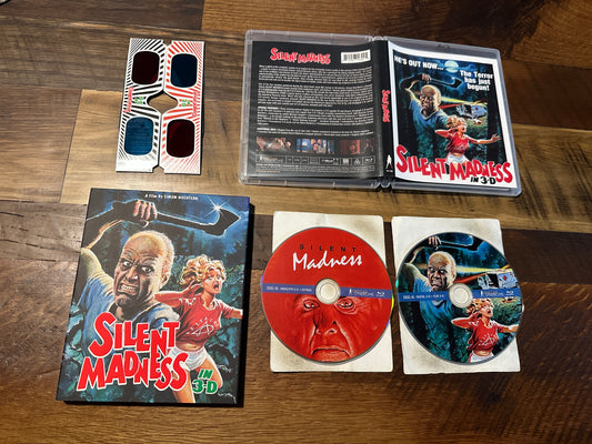 Silent Madness Blu ray-Vinegar Syndrome-Slipcover-70’s Horror-Glasses