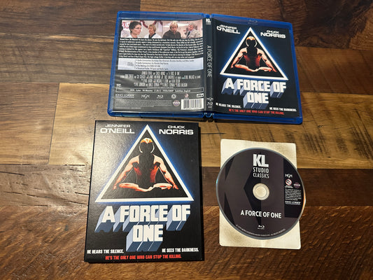 A Force Of One (Blu ray, Kino Lorber, Rare Slipcover, Chuck Norris Classic)