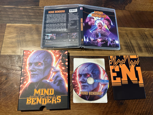 Mind Benders (Blu ray, Vinegar Syndrome, Hard Slipcover, 80’s Horror)