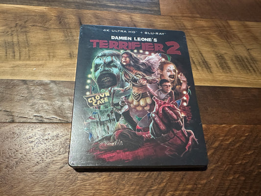 Terrifier 2 (4K Ultra HD/Blu ray, Damien Leone’s Classic, Steelbook, NEW)