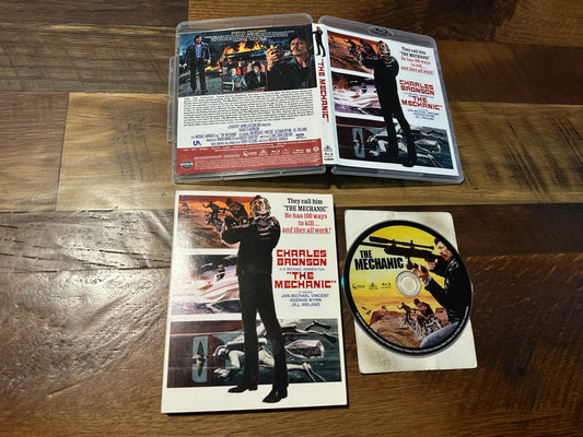 The Mechanic 1972 (Blu ray, Scorpion Releasing, Slipcover, Bronson)