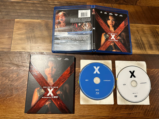 X Blu ray-Lionsgate-Slipcover-Mia Goth Horror Classic-Widescreen-