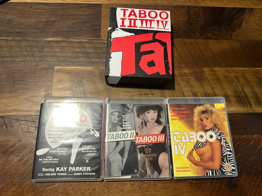 Taboo 1-4 Boxset Blu ray-Vinegar Syndrome-Classic Sleaze-Limited Ed