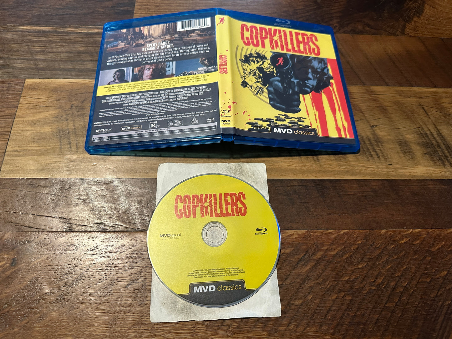 Cop Killers (Blu ray, MVD Visual, 70’s Classic, Widescreen, Region Free)