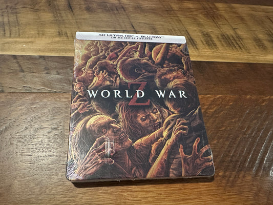 World War Z 4K Ultra HD/Blu ray-Scream Factory-Steelbook-NEW/Sealed-