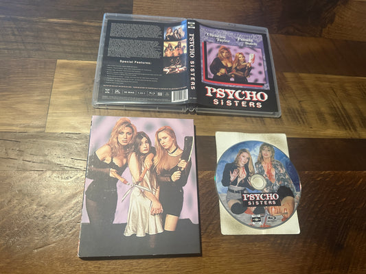 Psycho Sisters Blu ray-Vinegar Syndrome-Slipcover-Obscure Horror-