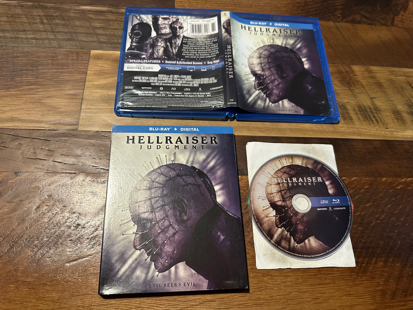 Hellraiser Judgment Blu ray-Lionsgate-Rare Slipcover-No Digital-