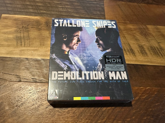 Demolition Man (4K Ultra HD, Arrow Video, Limited Edition, Stallone, NEW)