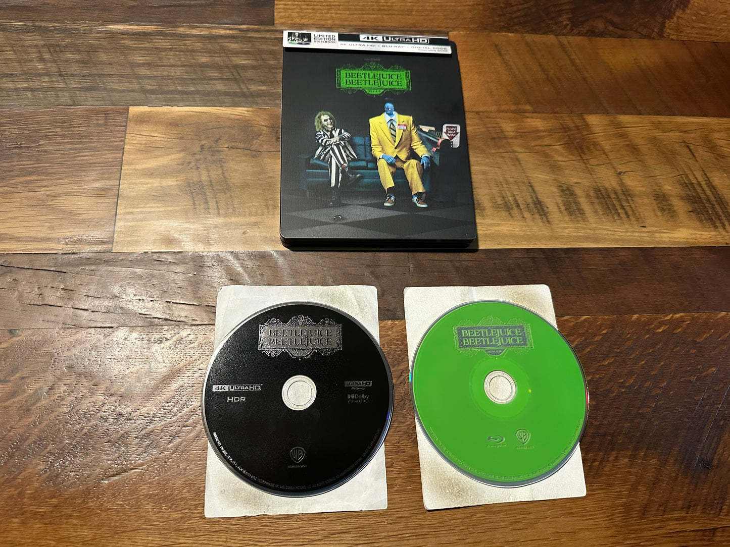 Beetlejuice Beetlejuice (4K Ultra HD/Blu rays, Steelbook, Slipcover, No Digital)