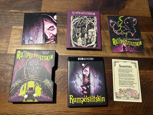 Rumpelstiltskin 4K Ultra HD/Blu ray-Terror Vision-Limited Ed-Booklet/Poster