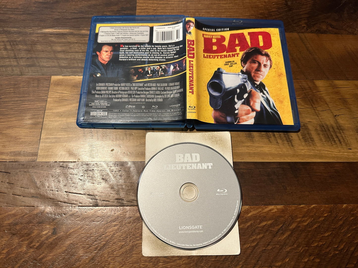 Bad Lieutenant (Blu ray, Lionsgate, Special Edition, Harvey Keitel Classic)