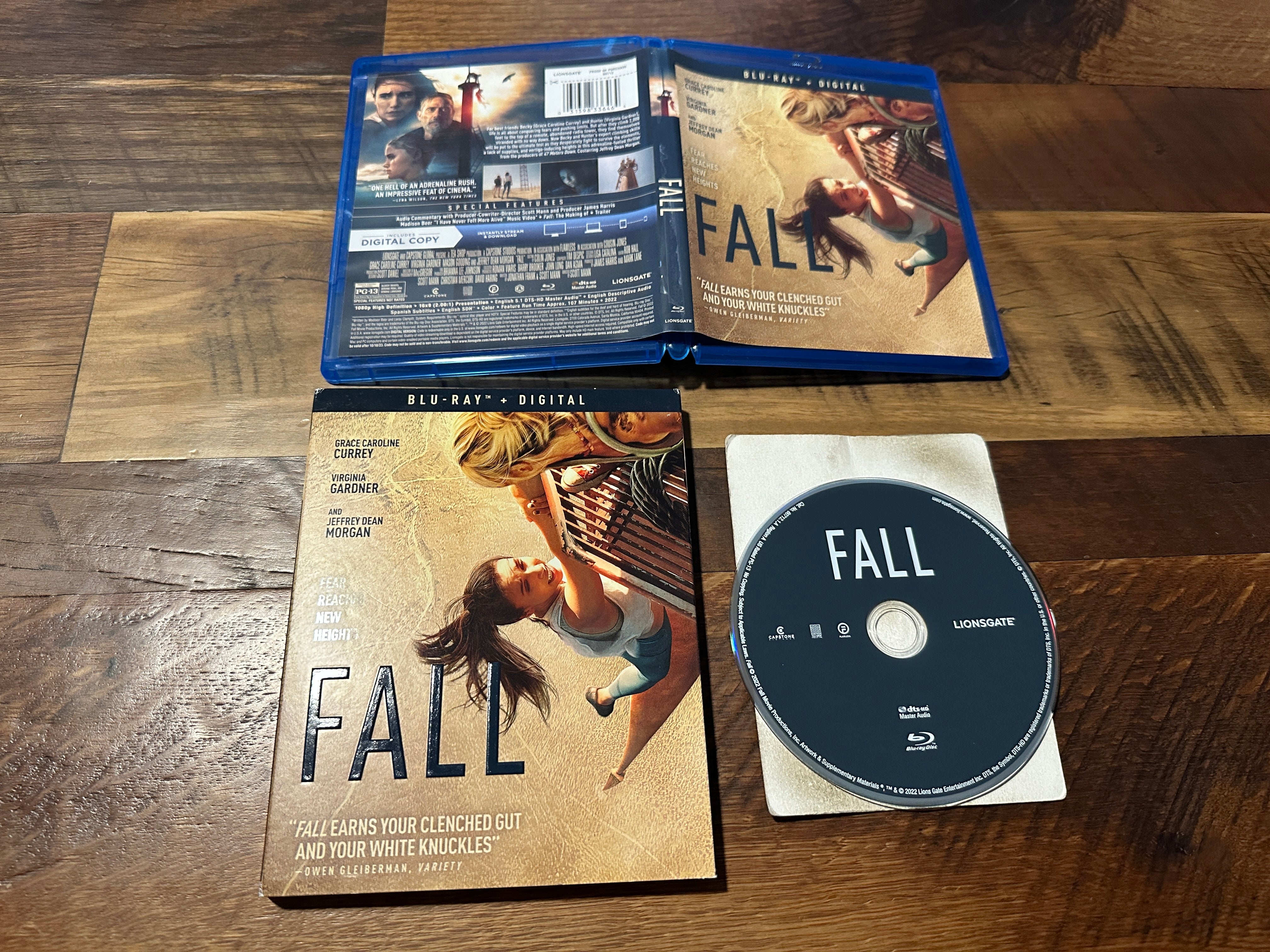 Fall (Blu ray, Lionsgate, Slipcover, Widescreen, 2022 Classic, No Digi ...