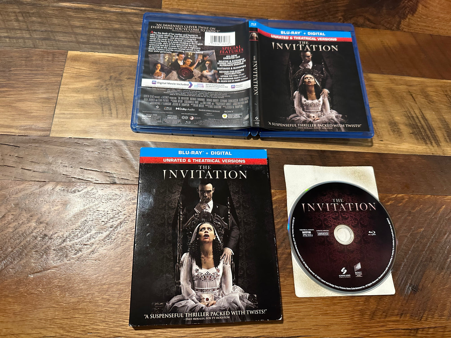 The invitation Blu ray-Sony Pictures-Slipcover-2022 Horror-No Digital