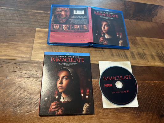 Immaculate Blu ray-Neon-Sydney Sweeney Classic-Slipcover-