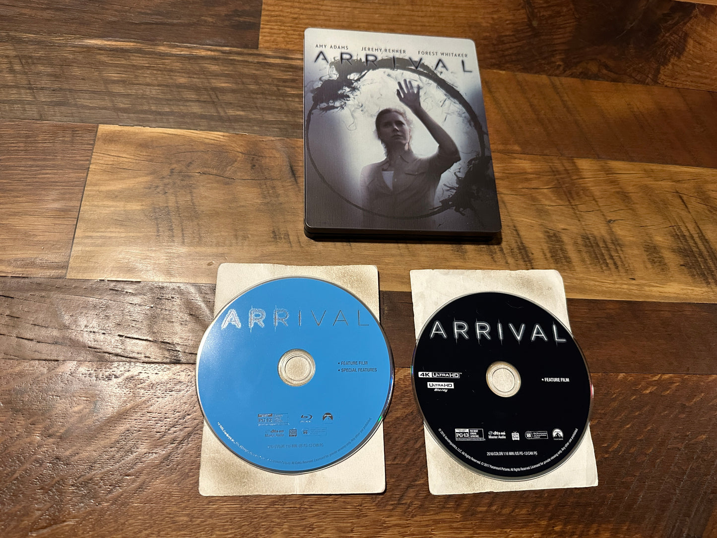 Arrival (4K Ultra HD/Blu ray, Paramount, Steelbook, 2 Disc, No Digital)