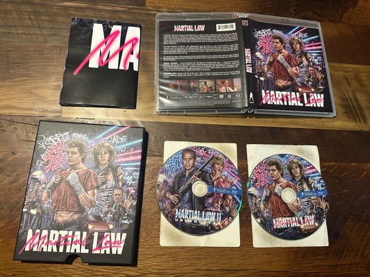 Martial Law Blu ray-Vinegar Syndrome-Slipcover-5000 Made-Poster-OOP
