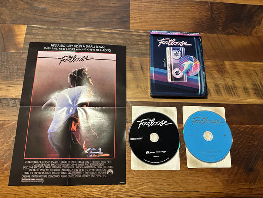 Footloose 4K Ultra HD/Blu ray-40’s Anniversary-Steelbook-No Digital