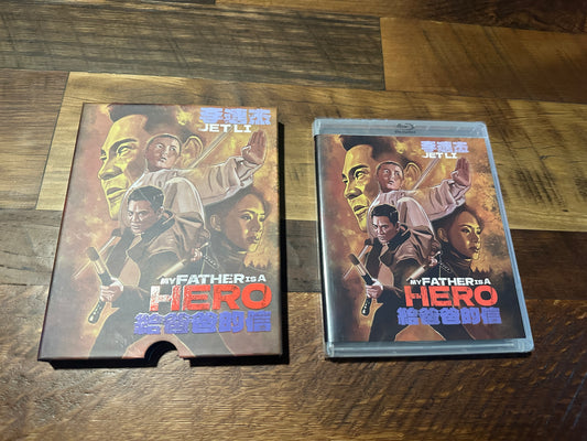 My Father Is A Hero Blu ray-Vinegar Syndrome-Slipcover-Poster-NEW