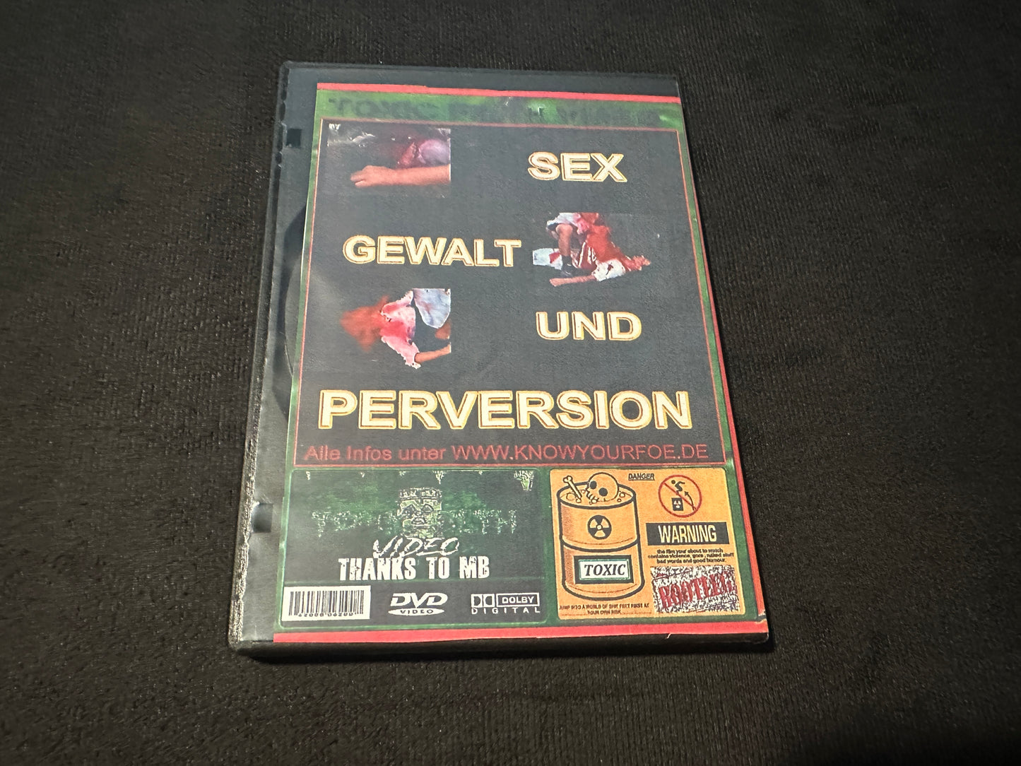 Know Your For (DVD-R, Toxic Fifth Video, Obscure Foreign Horror)