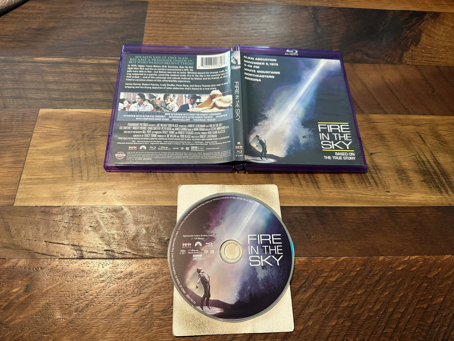 Fire In The Sky (Blu ray, Scream Factory, Based On The True Story)