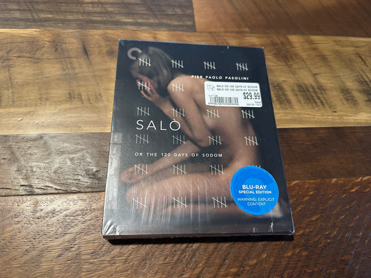 Salo Or The 120 Days of Sodom (Blu ray, Criterion Collection, 70’s Classic, NEW)