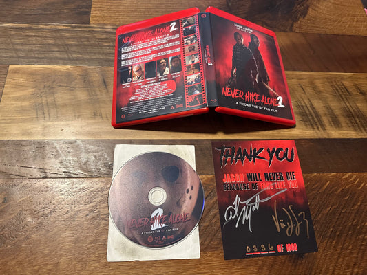 Never Hike Alone 2 Jarvis VS Jason Blu ray-X2 Signed Card-1000 Made-New