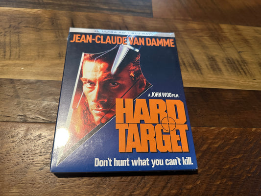 Hard Target 4K Ultra HD, Kino Lorber,Van Damme, Slipcover, NEW/Sealed)