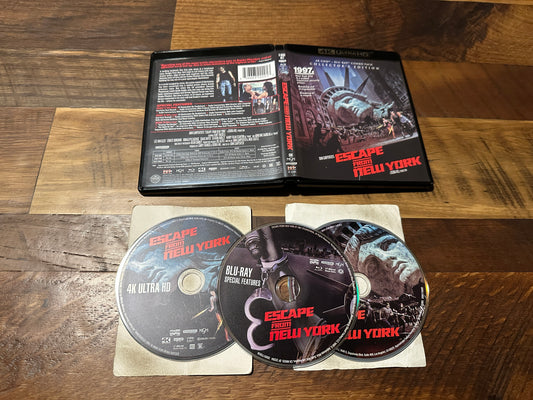 Escape From New York 4K Ultra HD/Blu ray, Scream Factory, 3 Disc)