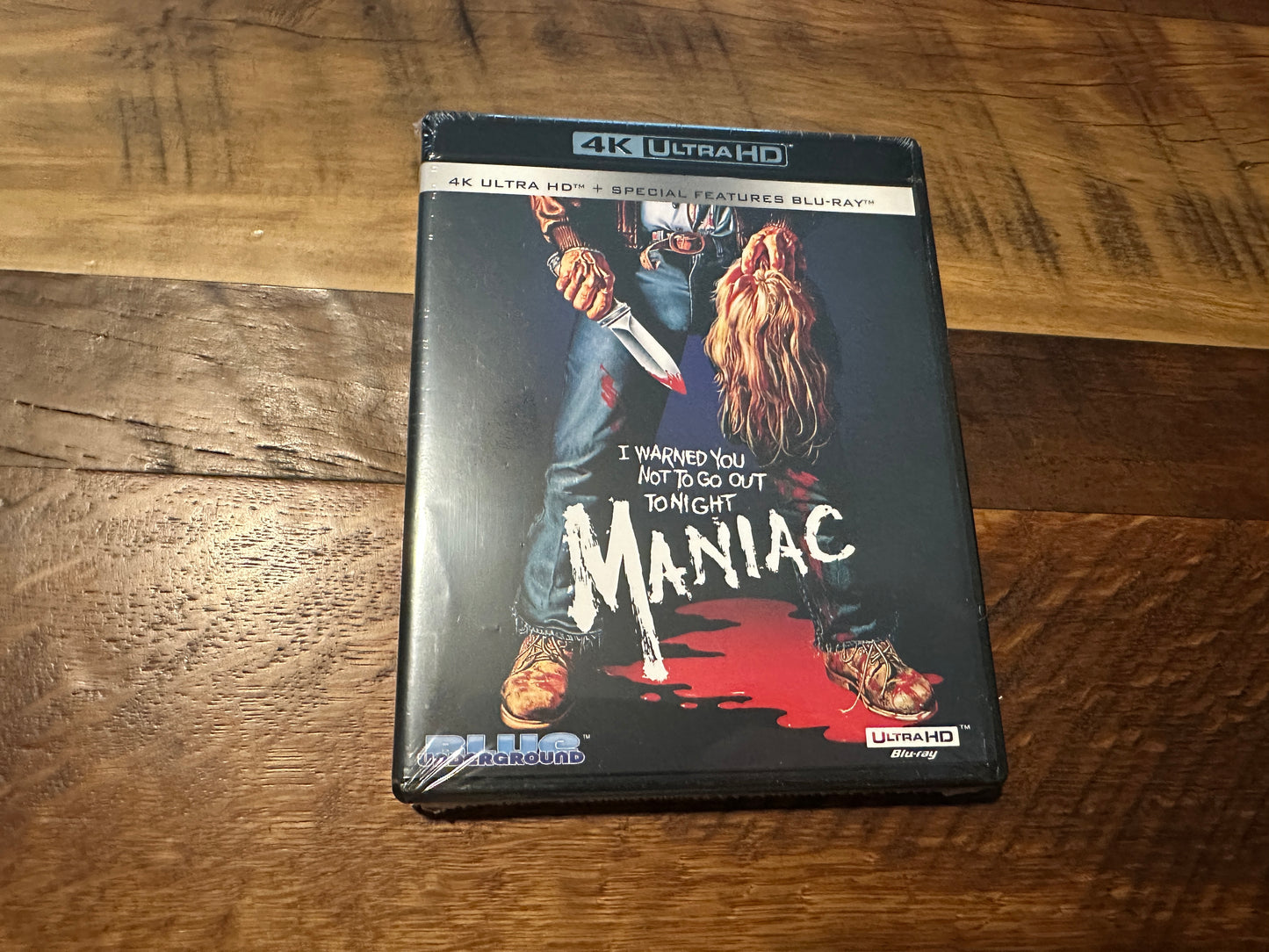 Maniac (4K Ultra HD, Blue Underground, 80’s Horror Classic, NEW)