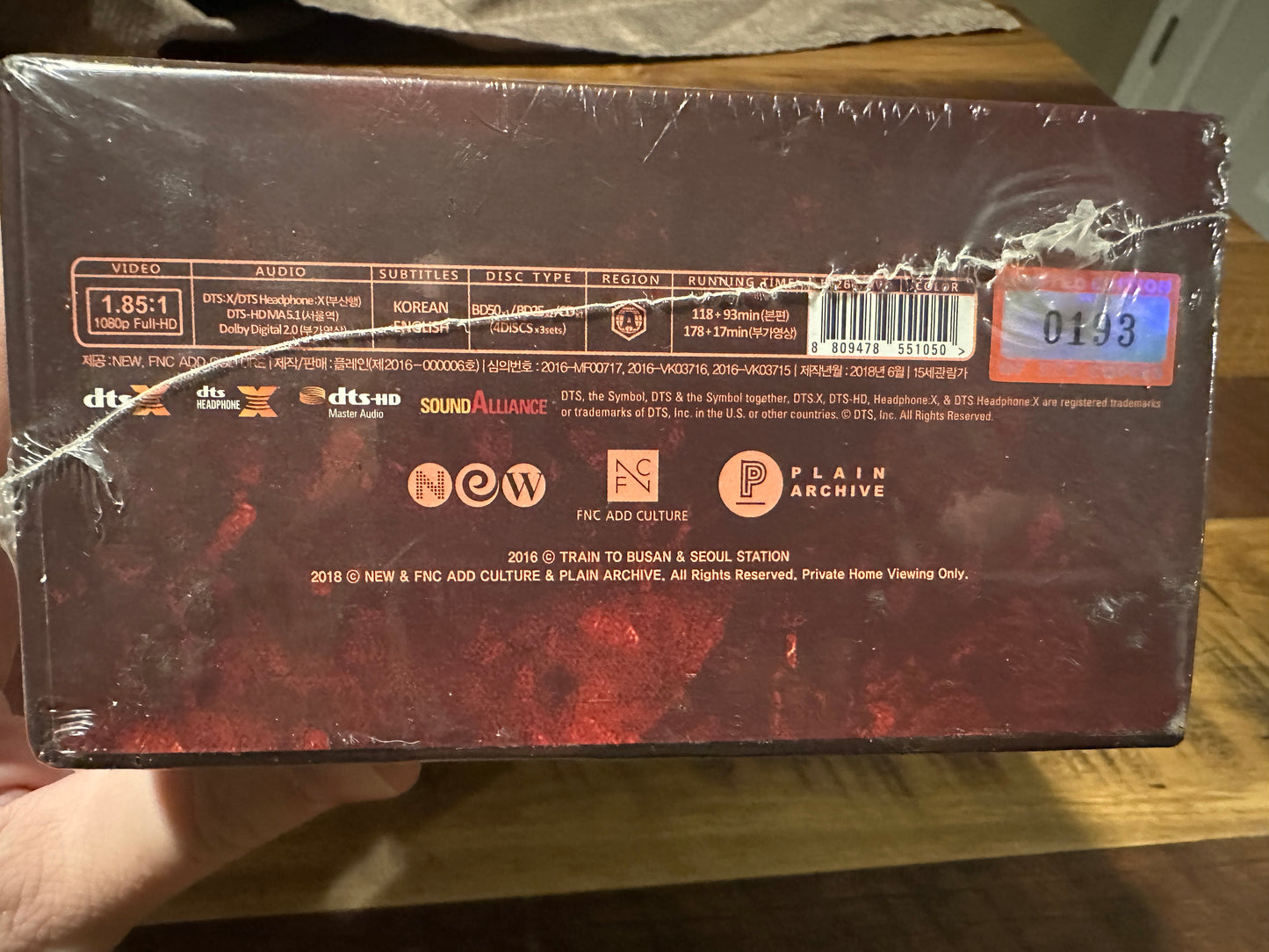 Train To Busan (Blu ray, 1-Click, Limited To 370 Made, Steelbooks, NEW)