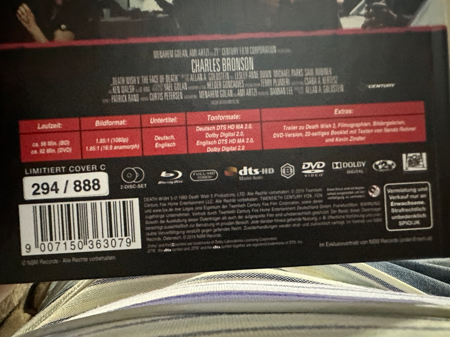 Death Wish V (5) Blu ray/DVD, NSM Records, Mediabook, Region B)