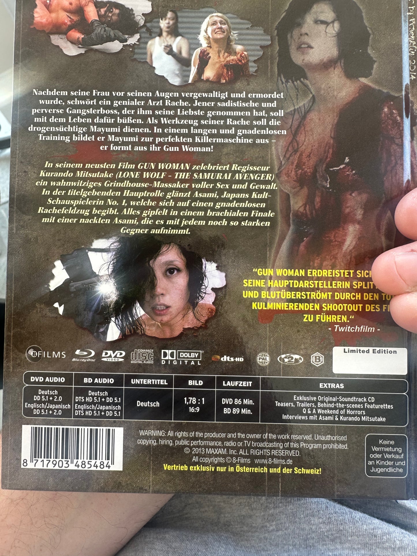 Gun Woman Blu ray-8 Films-3 Disc Collector’s Edition-Mediabook-Region B