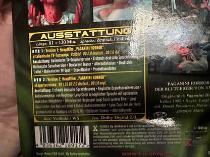 Paganini Horror DVD-Cineworld Ent-LG Hardbox-2 Disc Set-Region B-