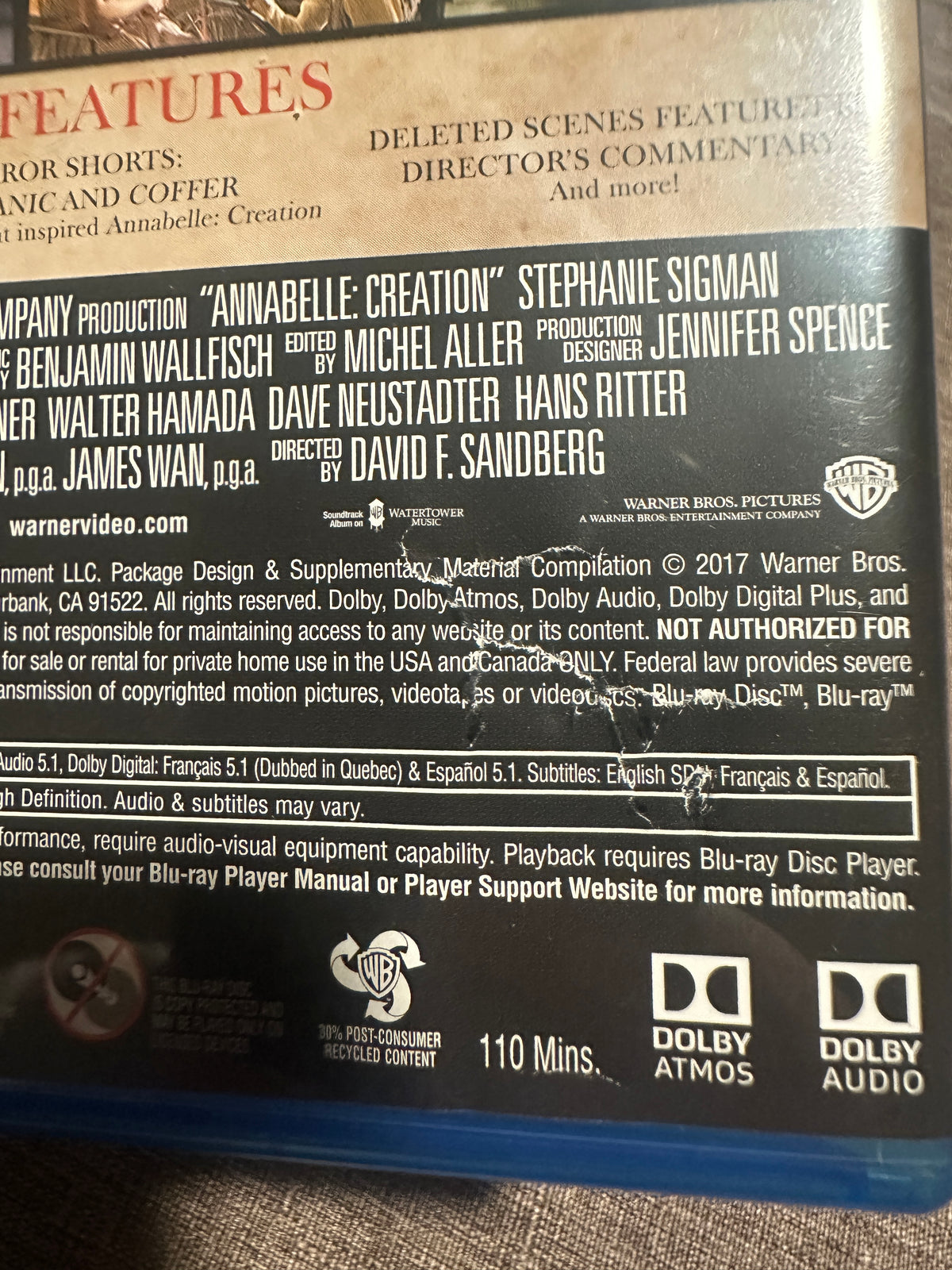 Annabelle & Annabelle Comes Home & Annabelle Creation  (Blu-ray, Warner Bros.)