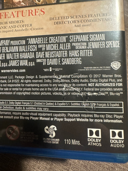 Annabelle & Annabelle Comes Home & Annabelle Creation  (Blu-ray, Warner Bros.)