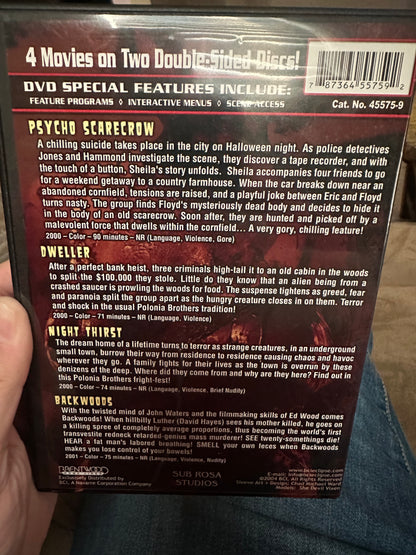 Sleazy Slashers DVD-Bad Taste Theatre-4 Movies-Psycho Scarecrow-