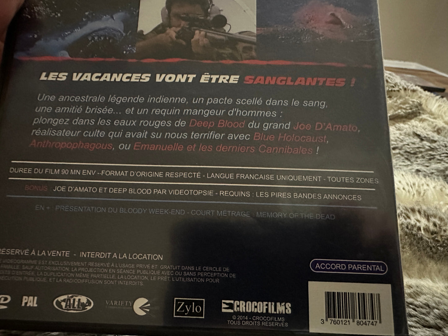 Deep Blood (DVD, Joe D’Amato Shark Horror, Region 0 PAL)