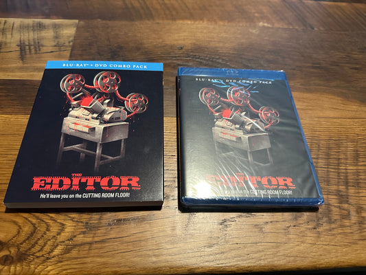 The Editor Blu ray/DVD-Scream Factory-OOP Slipcover-2015 Horror-2 Disc-NEW