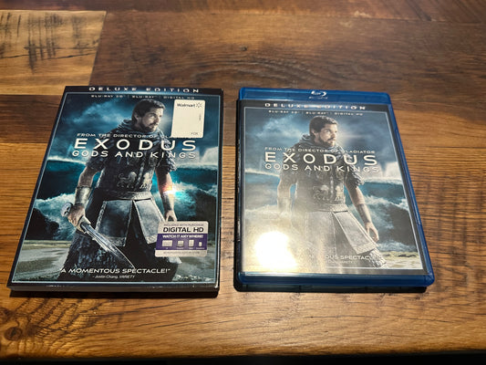 Exodus Gods and Kings Blu ray 3D/Blu ray 2D-20th Century Fox-Slipcover-No Digital