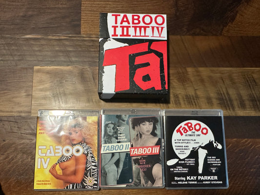 Taboo 1-4 Boxset Blu ray-Vinegar Syndrome-Classic Sleaze-Limited Ed