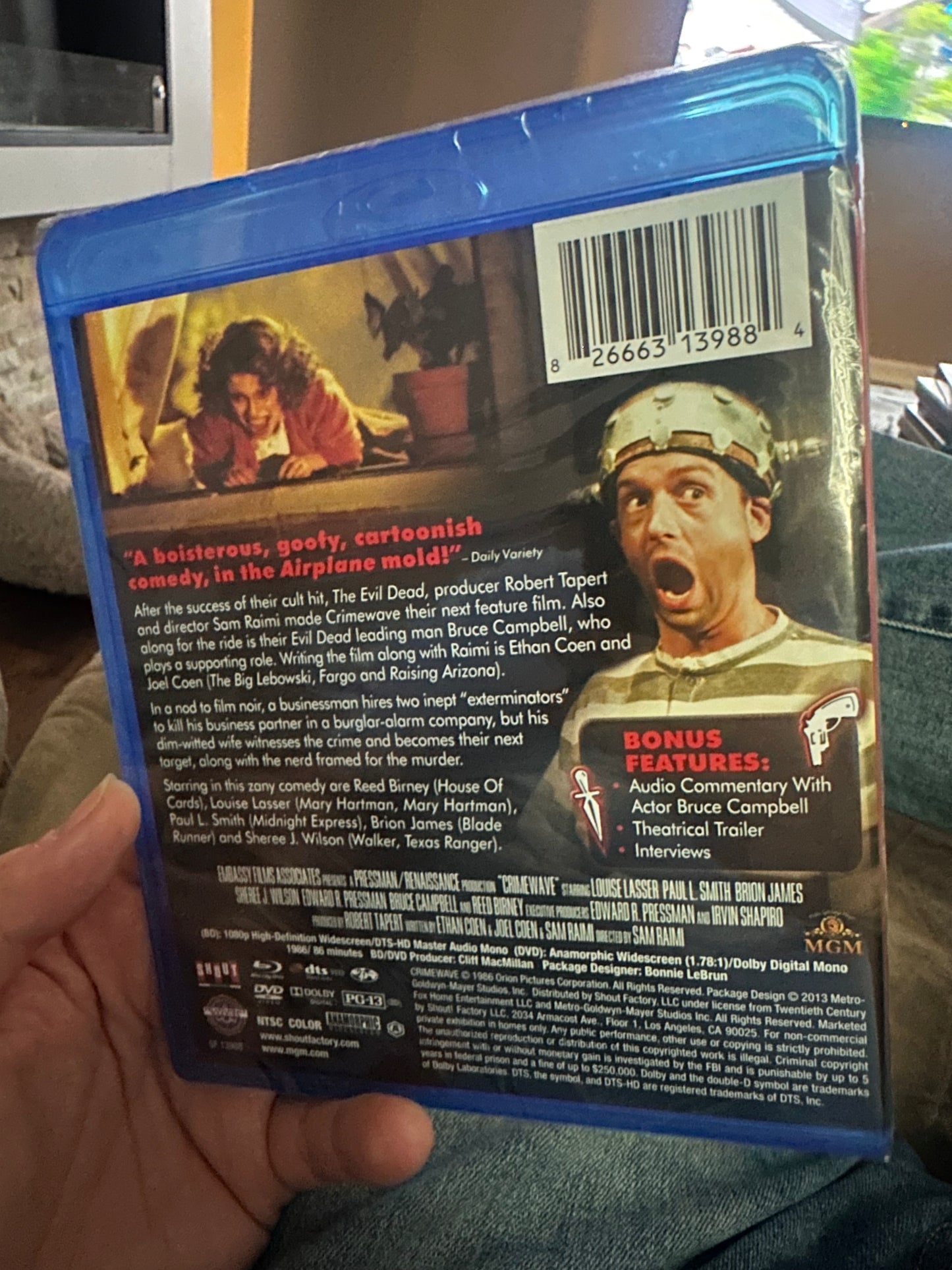 Crimewave Blu ray/DVD-Scream Factory-80’s Classic-Widescreen-NEW