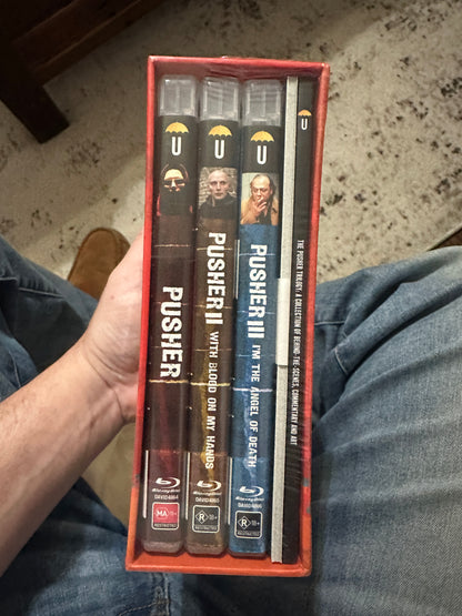 The Pusher Trilogy (Blu ray, Umbrella Ent, Limited Ed, 3 Movies, Region B, NEW)