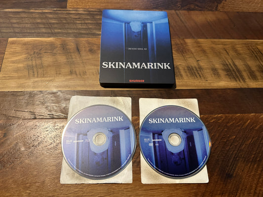 Skinamarink (Blu ray, RLJE films, Steelbook, Modern Horror, No Digital)