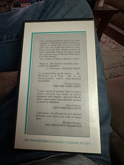 Sherman’s March VHS-An Improbable Search For Love-Ross McElwee