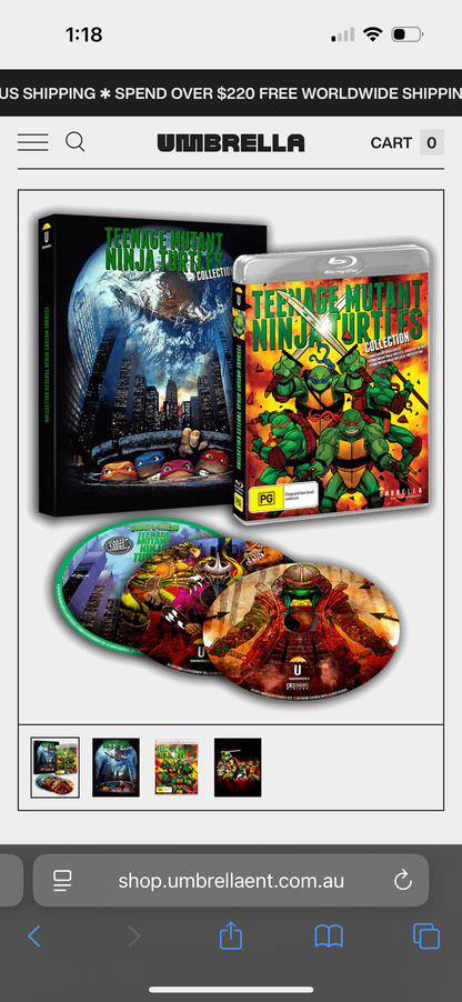 Teenage Mutant Ninja Turtles Collection Blu ray-Umbrella Ent-Slip-NEW