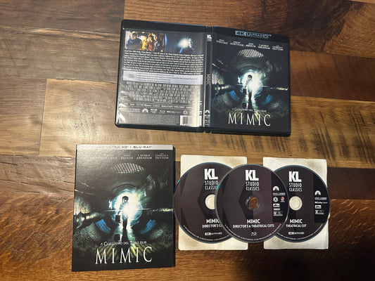 Mimic (4K Ultra HD/Blu ray, Kino Lorber, Slipcover, 90’s Classic, 3 Disc)