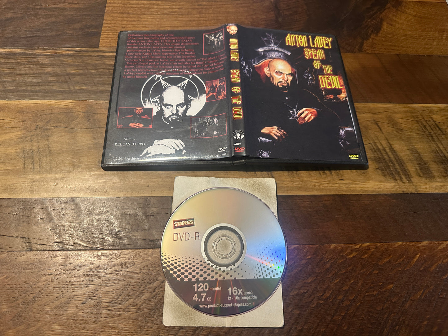 Anton Lavey Speak of the Devil DVD-R Church of Satan Documentary-