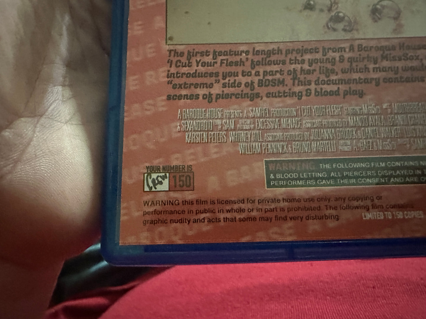 I Cut Your Flesh BD-R/DVD Baroque House-Limited Edition-150 Made-