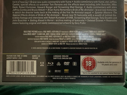 Bride of the Re-Animator (Blu ray/DVD, Arrow Video, 2 Disc, Booklet, Reg 2 DVD)