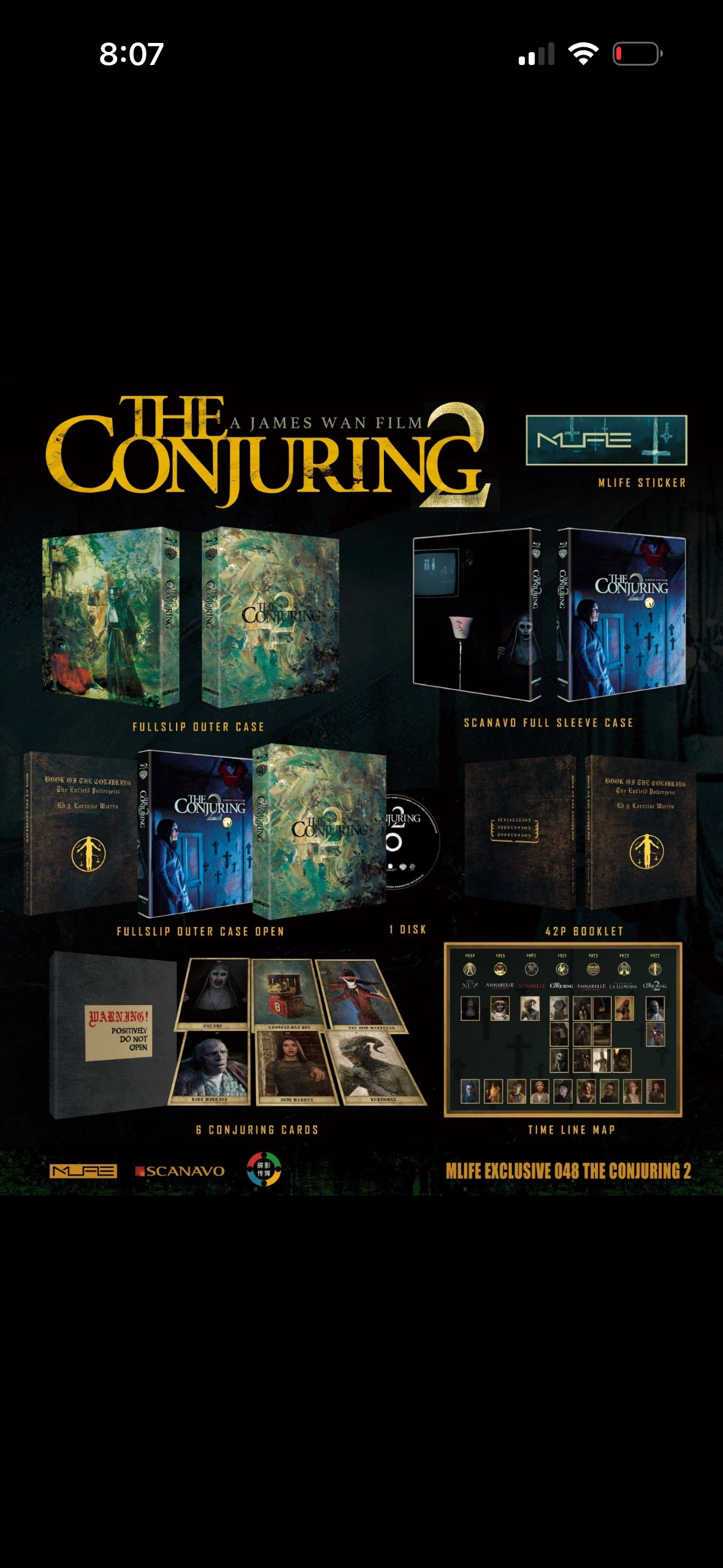 The Conjuring Collection (Blu ray, Part 1 & 2, Mlife, Limited Edition, NEW)